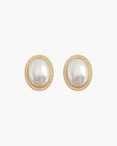 Radiance Oval Pearl Studs
